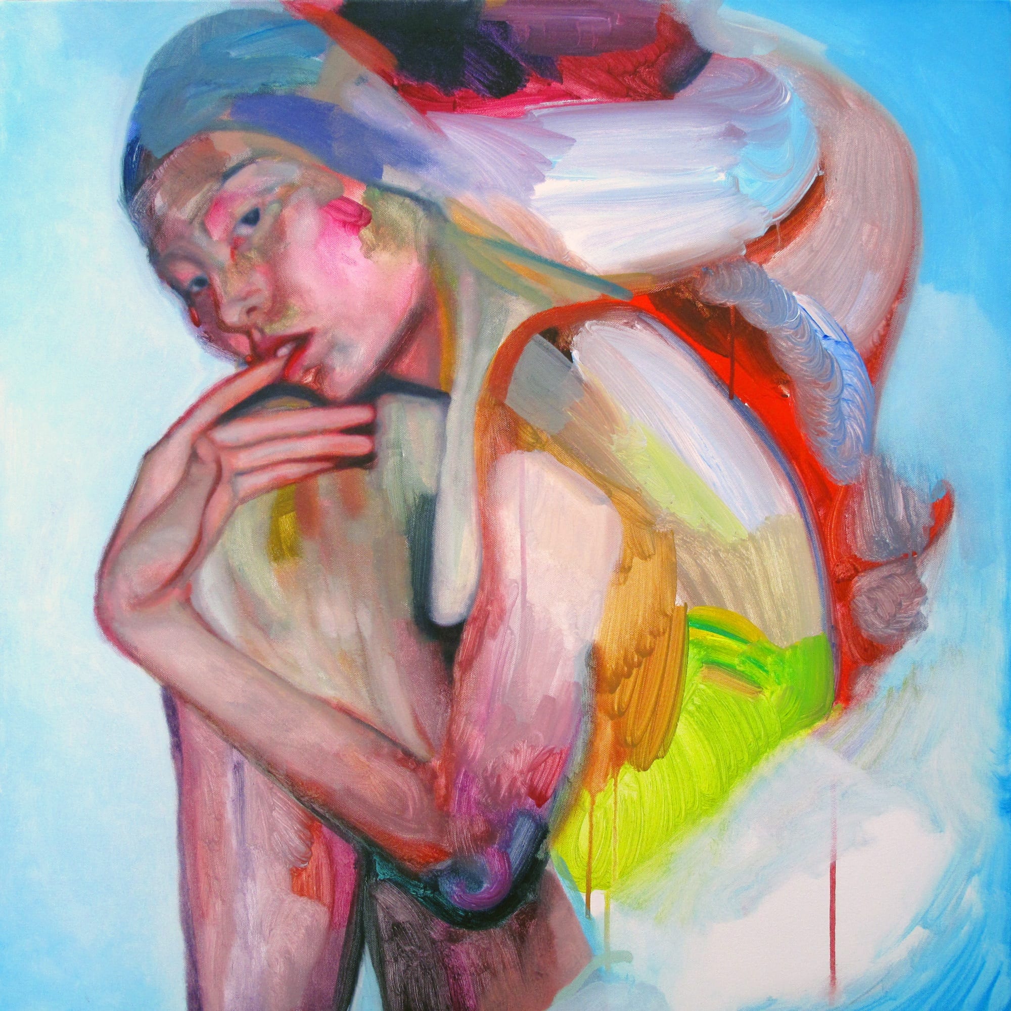 Winston Chmielinski, Daul Kim Rainbow Warrior, acrylic on canvas, 30x30", 2010.