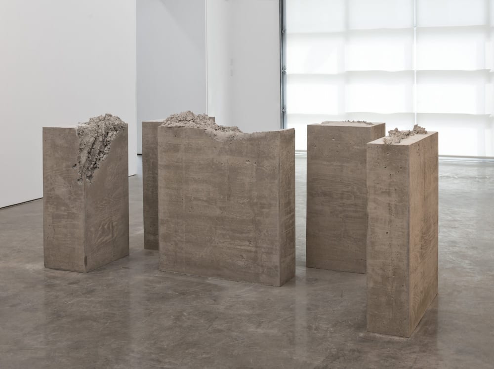 Lara Favaretto, Snatching, concrete and iron, dimensions variable, 2013