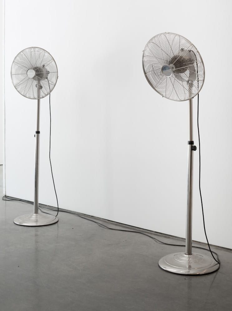 Wilfredo Prieto, Yes/No, two fans, dimensions variable, 2002