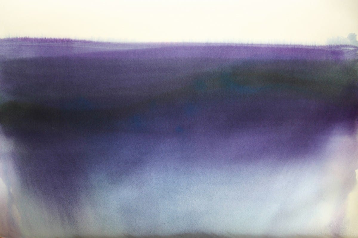 Lisa Golightly, Floodline Series No. 74, acrylic and fabric dye on paper, 22” x 30” 