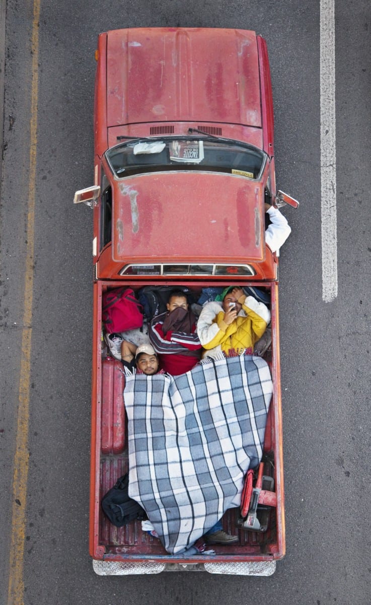 Alejandro Cartegna,  Car Poolers #10, archival inkjet print on photorag paper, 20” x 12.3”, 2011-2012.