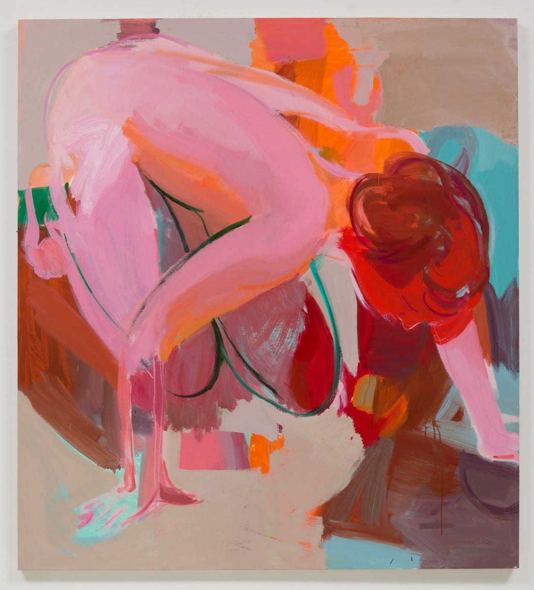 Sarah Awad, Untitled (Kneeling Woman), oil on canvas, 66” x 60”, 20123  