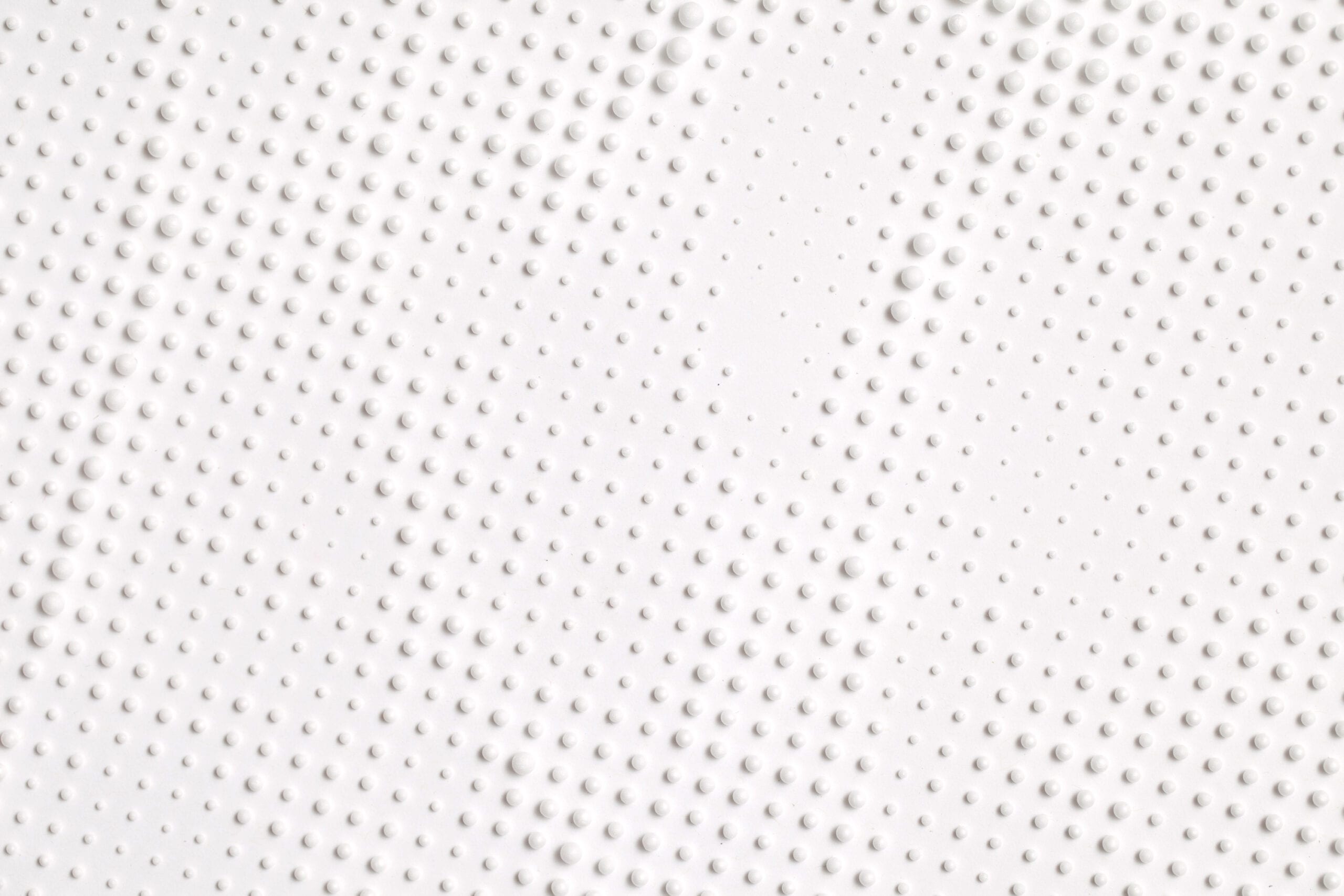 Gabriel de la Mora, 9,478 (Detalle) de la series Unicel, 9,478 bolitas de unicel sobre papel, 103.6 x 68.1 x 6 cm (Enmarcada), 2012.
