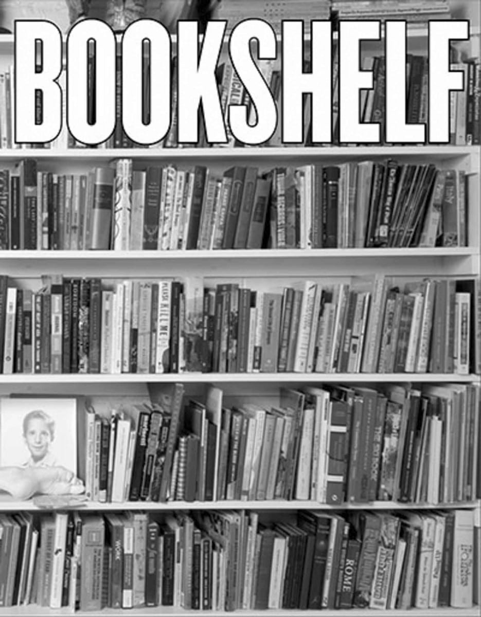 Lisa Anne Auerbach, Bookshelf (Cover), photocopied cover of 16 page publication, 11”  8.5”, 2012. 