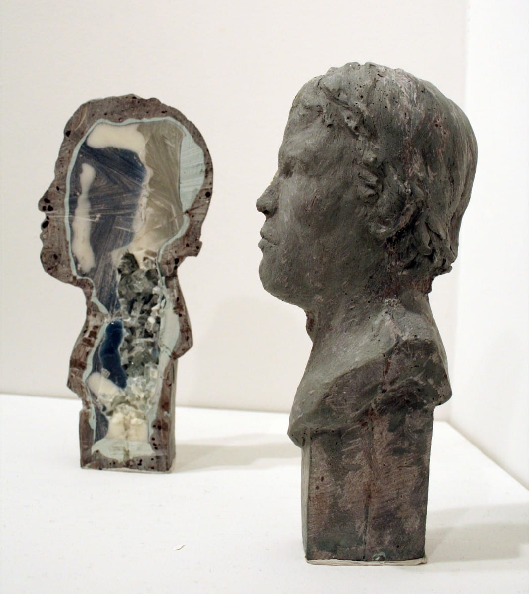 Norm Paris, Geode (Arnold), Forton MG, metal powder, pigment, resin, glass, 9” x 4” x 5”, 2011 