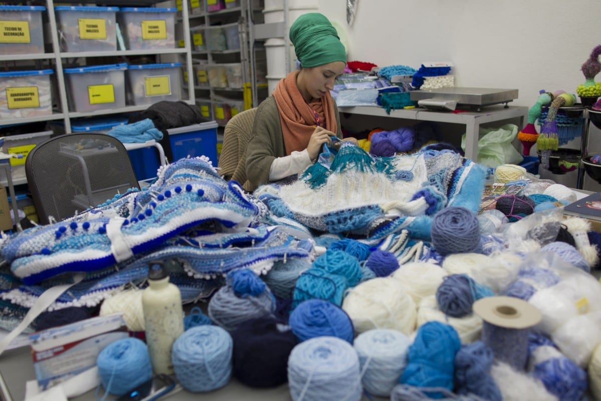 The Valkyrie Azulejo installation in progress at the artist's studio in Lisbon.  Photograph by Luís Vasconcelos.  © Unidade Infinita Projectos. 