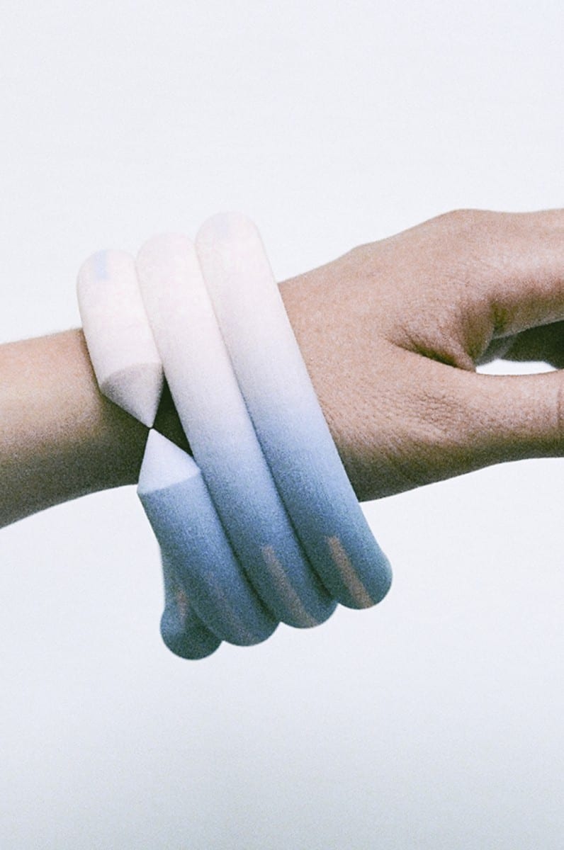 Maiko Gubler, Gradient Bangles, Cone, 3D-printed coloured gypsum, 5 x 9 x 9 cm, 2013 Photography courtesy Lena C. Emery