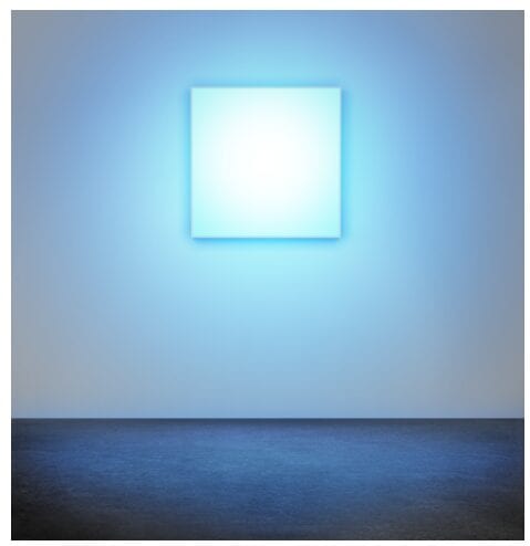 Jamie Zigelbaum, Pixel, glass, corian, LEDs, electronics, software, 39.37” x 39.37” x 3.15”, 2013, 1 of 8, courtesy of the artist 