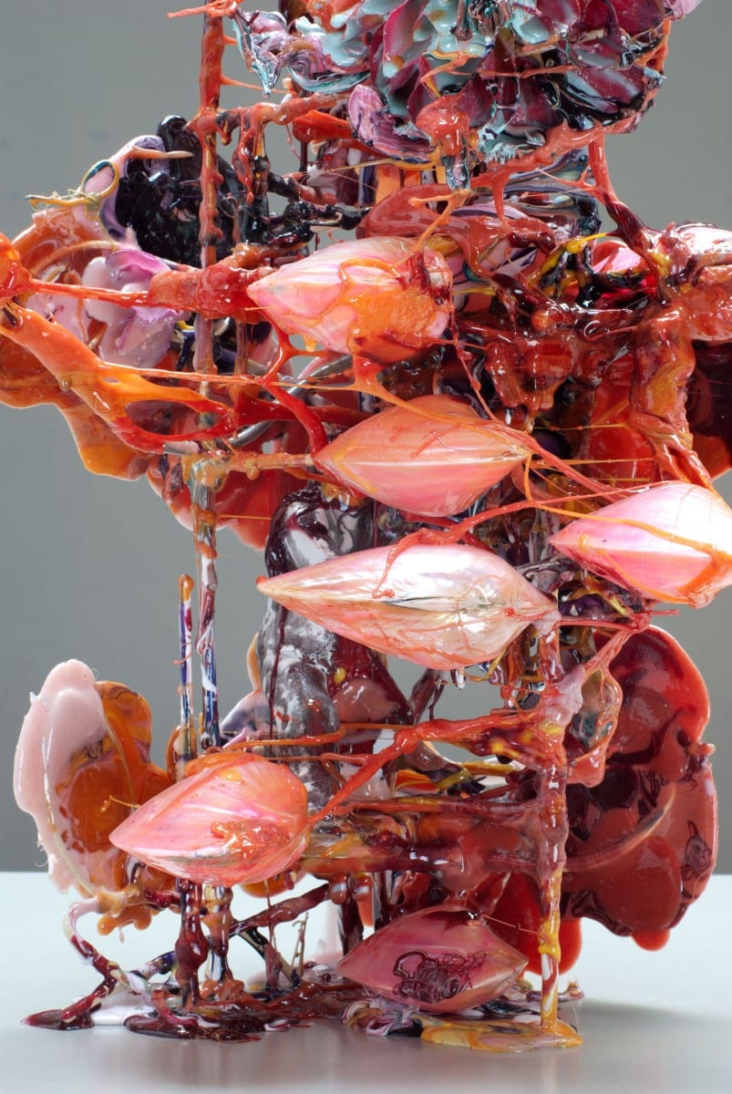 Heringa/ Van Kalsbeek, Untilted, ceramics, resin, cloth, shells, 66 x 30 x 37 cm, 2012