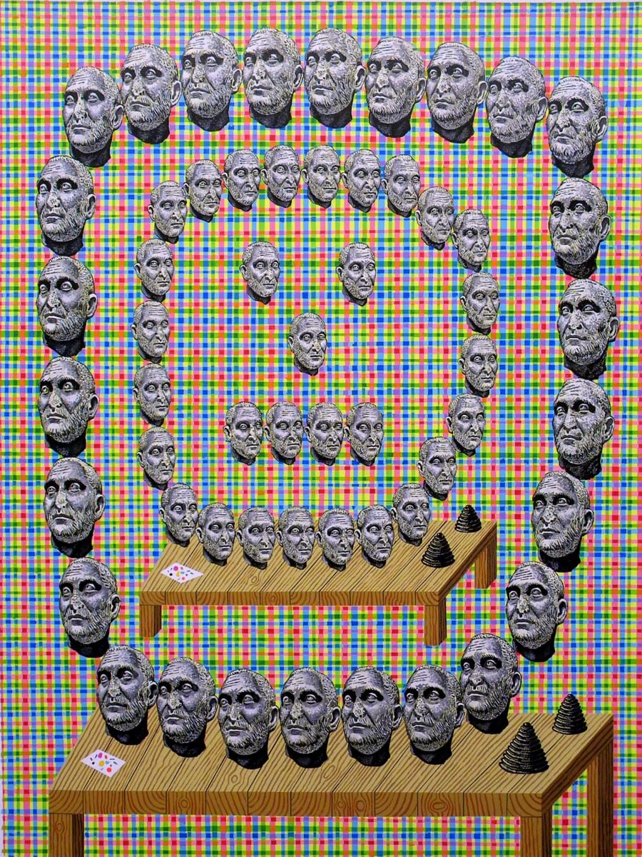 Mathew Zefeldt, Consistency Consistency #2,   acrylic on canvas, 84”x 63”, 2013 