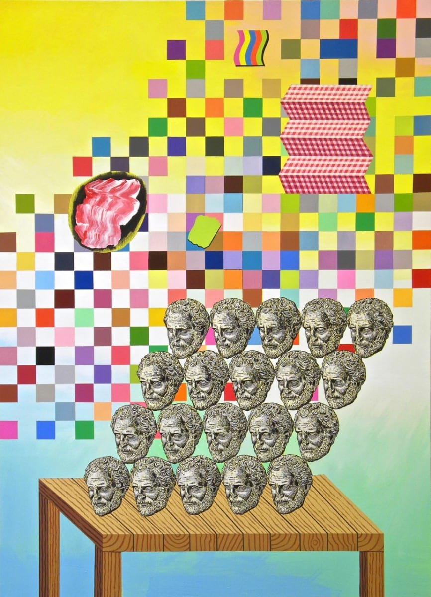 Mathew Zefeldt, Head-Face, 2012, Acrylic on Canvas, 96 x 72 inches