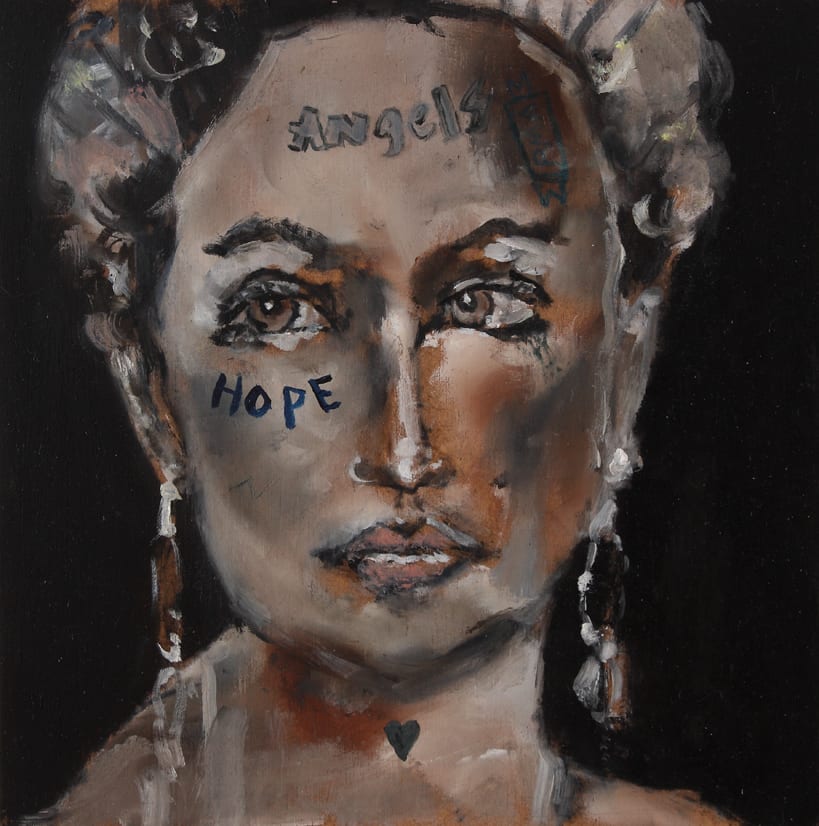 Sam Jackson, Hope, oil on board, 20 x 20 cm, 2014