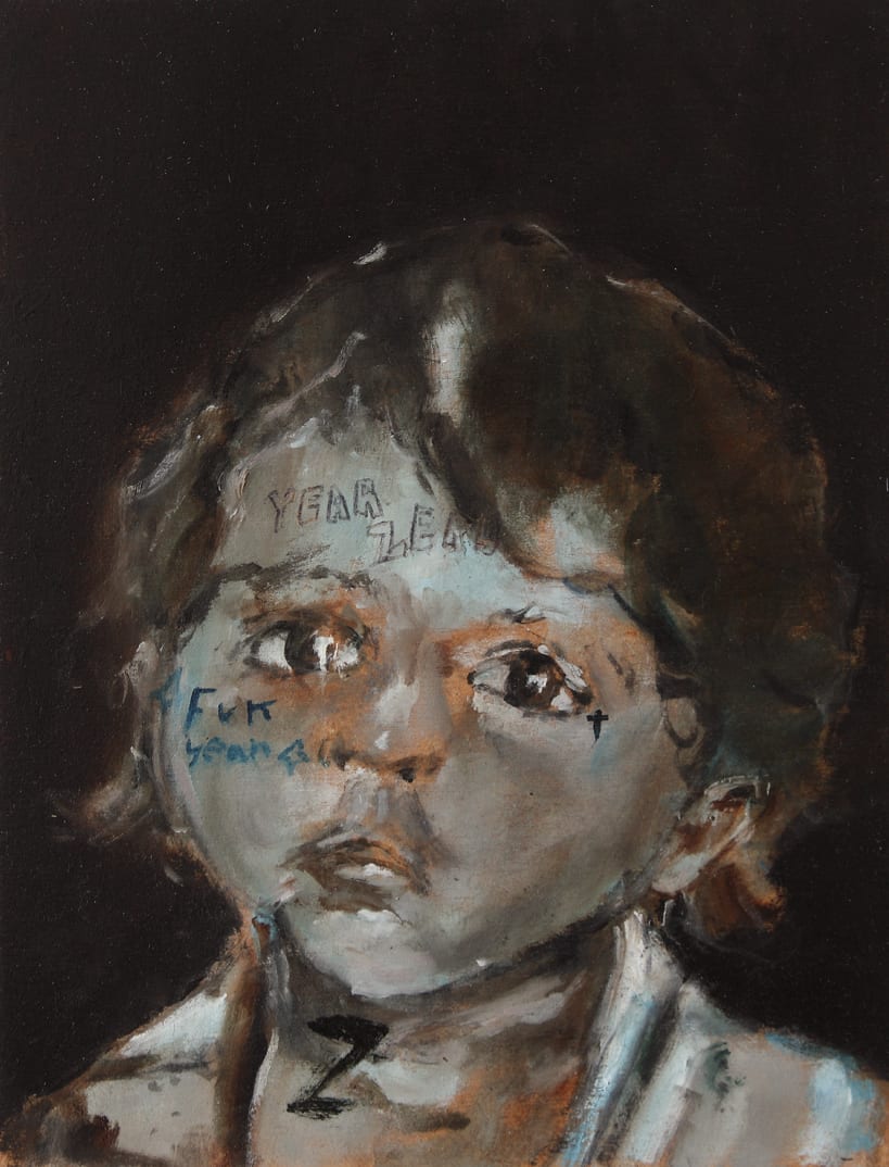 Sam Jackson, Yar Zero (The Blue Boy), oil on board, 26 x 19.5 cm, 2014