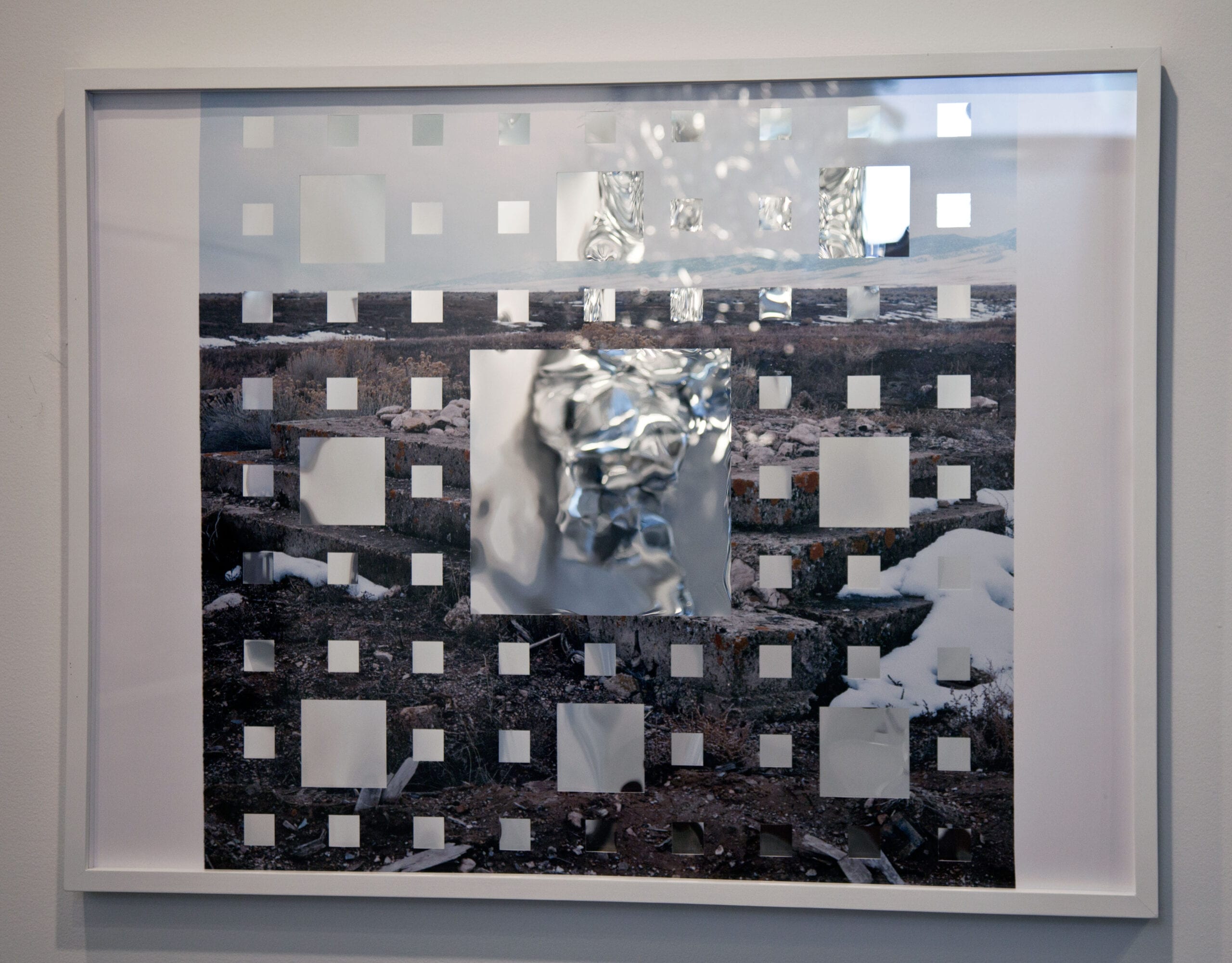 Anna Ayeroff, by returning to the desert he discovers himself, hand-cut chromogenic print and mylar, 30" x 40", 2010, ed of 3