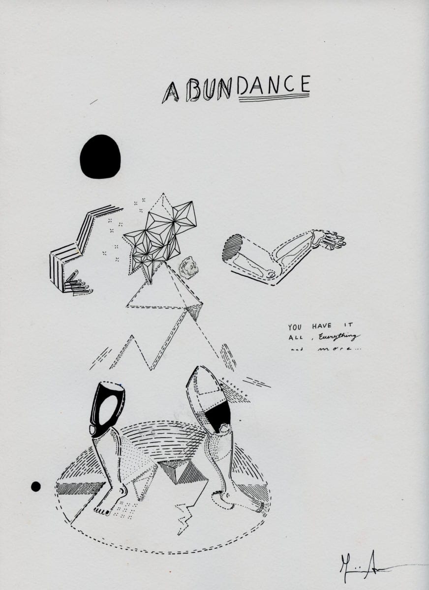 Gianni Arone, Abun-dance, illustration ink, 8.5" x 11"