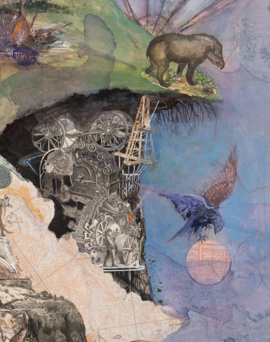 Josh Dorman, Mined Land (detail), 76" x 96", 2014. 