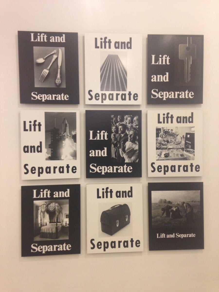 Mitchell Syrop Lift and Separate, Black and white photographs, mounted on board Installation view, 1984.   Courtesy of the artist and Croy Nielsen, Berlin 