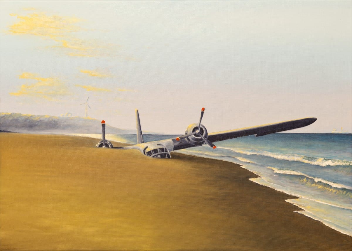 Jacob Dahlstrup, Plane, oil on linen, 20" x 27.5", 2015.  