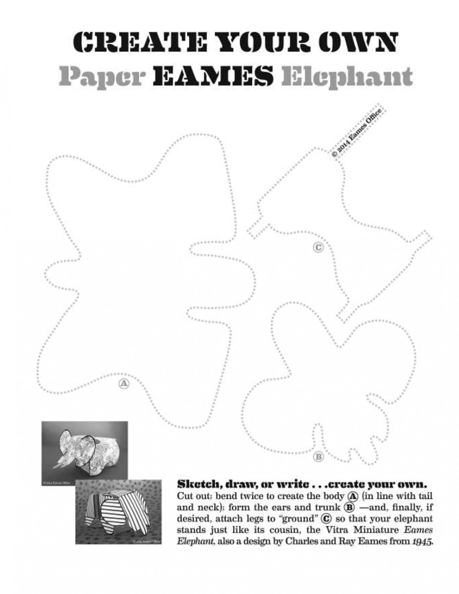 Outline of the Eames Elephant, Charles and Ray Eames  © Eames Office LLC 