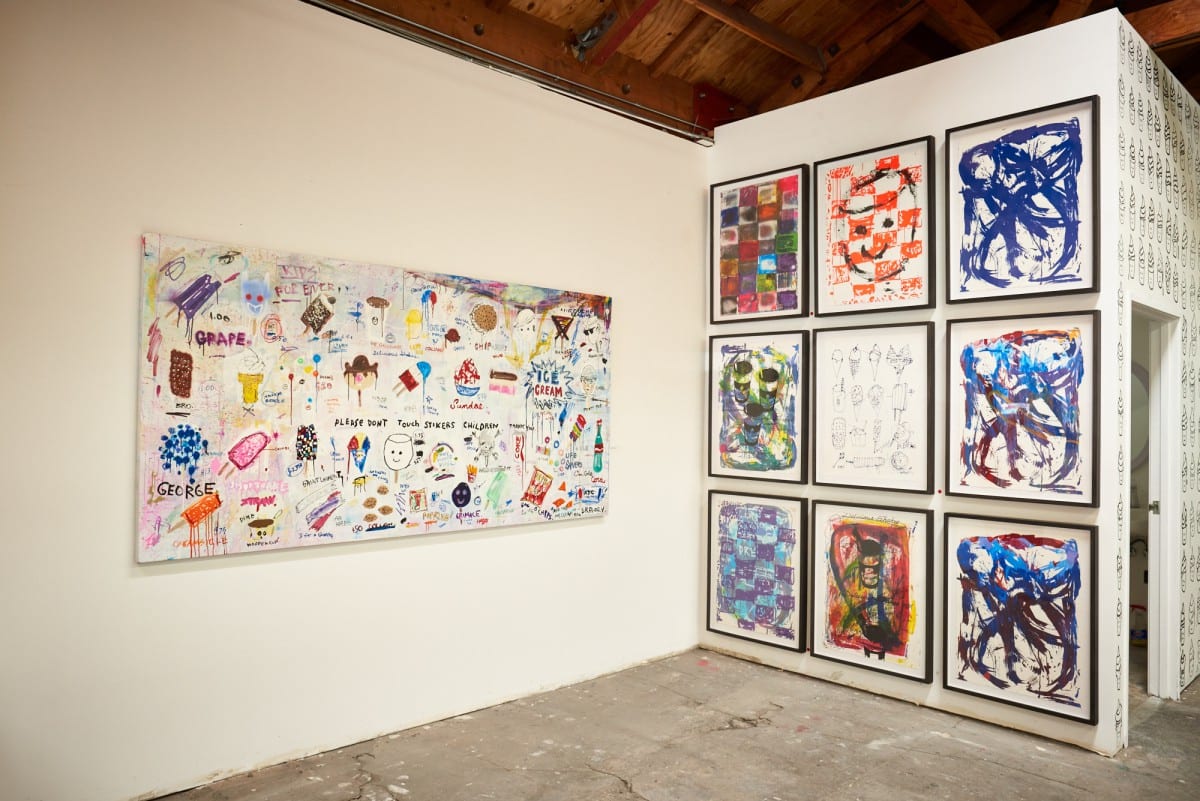 Gregory Siff, Children Don't Touch Stickers, 48" x 96," 2016. Photo by Jared Clatworthy. 