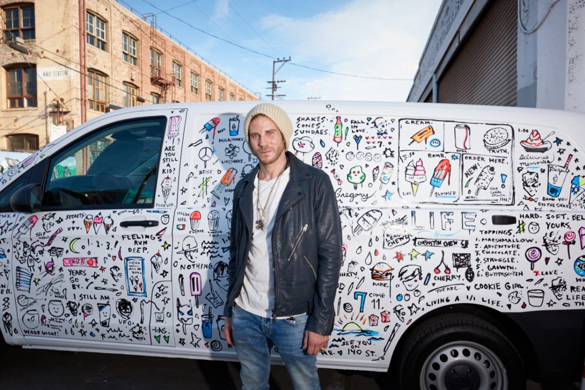 An Ice Cream Man and his truck. Photo by Jared Clatworthy. 